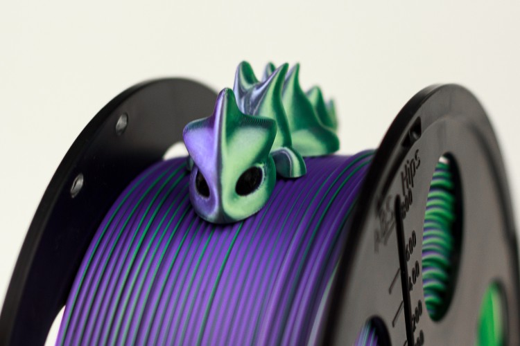 Трехцветный PLA шелк фиолетовый зеленый желтый пластик Bestfilament для 3D-принтеров 1 кг (1,75 мм)