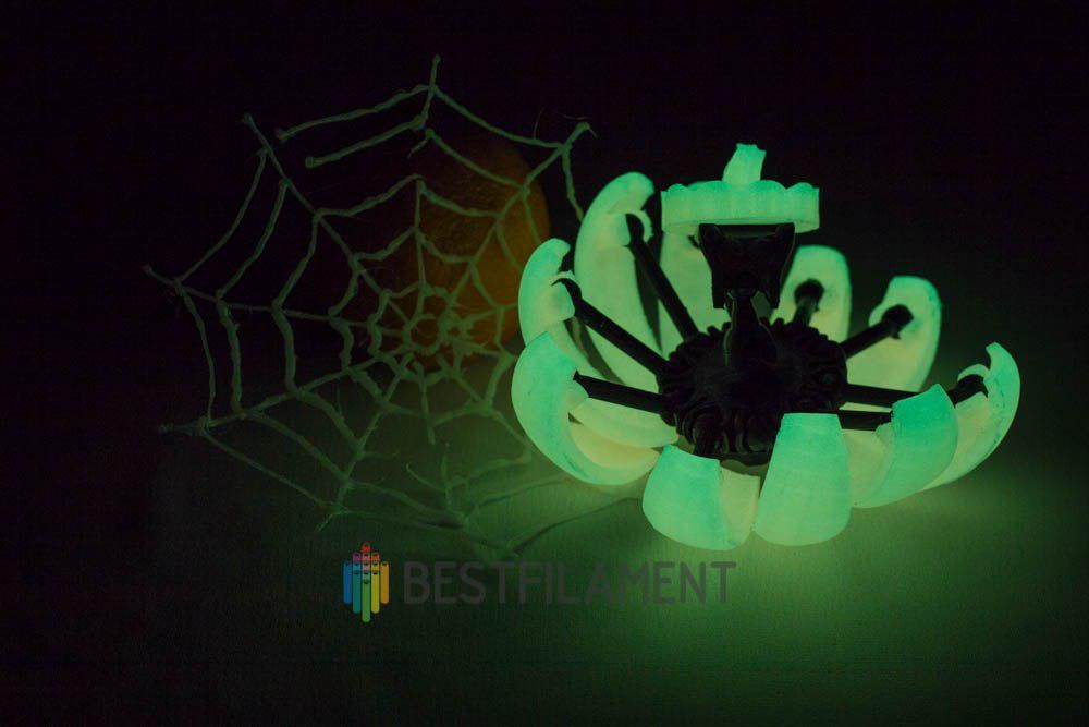 Светящийся в темноте PLA пластик Bestfilament для 3D-принтеров, цвет лимонный, 0,5 кг (1,75 мм)