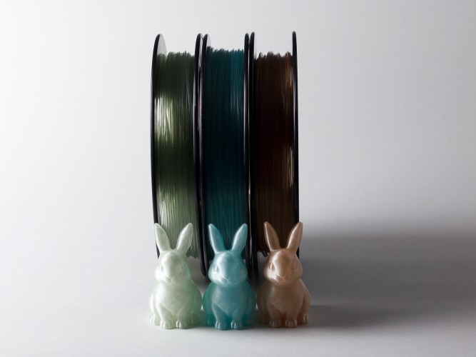 Набор светящегося в темноте PETG пластика Bestfilament для 3D-принтеров, цвета синий, желтый, зеленый, 0,5 кг (1,75 мм)