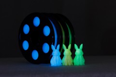 Набор светящегося в темноте PETG пластика Bestfilament для 3D-принтеров, цвета синий, желтый, зеленый, 0,5 кг (1,75 мм)